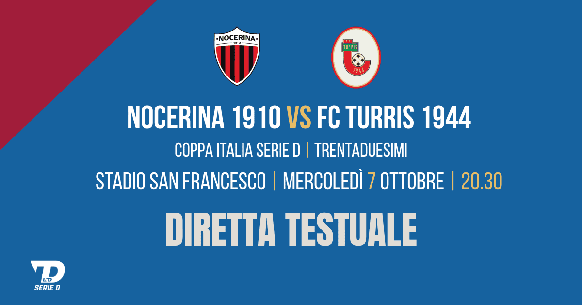 Segui la diretta testuale di: Nocerina 1910 – FC Turris 1944