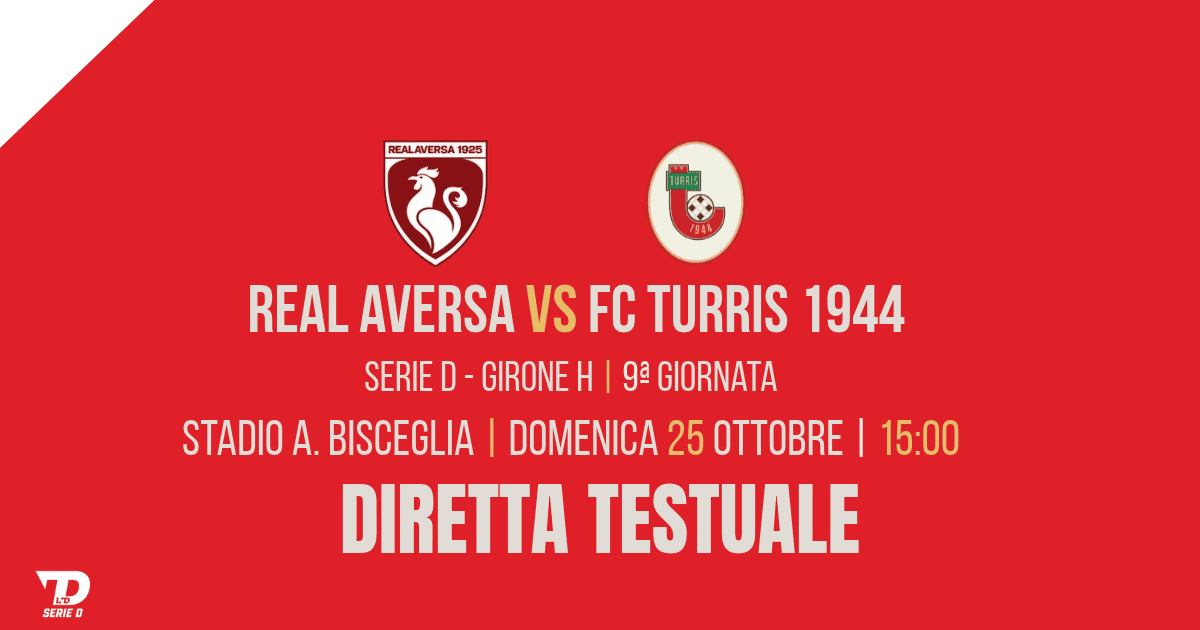 Segui la diretta testuale di Real Aversa 1925 – FC Turris 1944